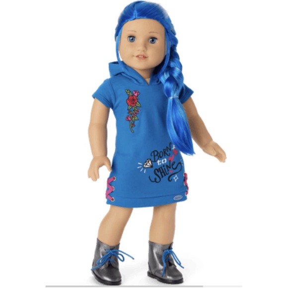 American Girl Doll #90 Truly Me Street Chic SKATER BLUE HAIR New in Box - Picture 2 of 9